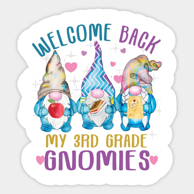 Welcome Back My 3rd Grade Gnomies.. Back to school Cute gift Sticker by DODG99